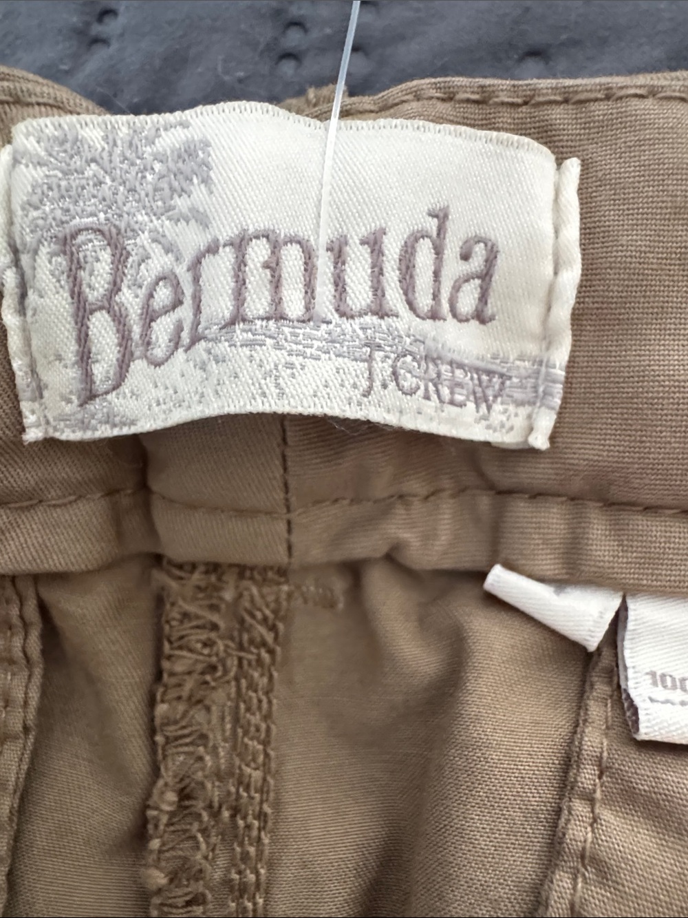 NWT J Crew Women's 100% Cotton Bermuda Shorts - Khaki - Picture 4 of 5